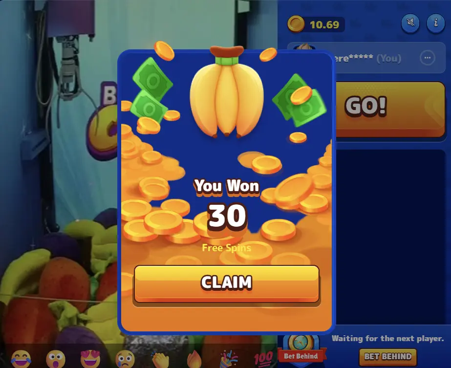 Gewinn von 30 Freispielen bei der Bonus Crab