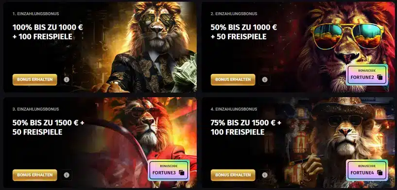 Willkommenspaket im Fortuneplay Online Casino